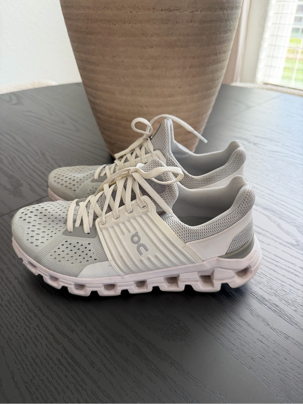 On Running Sneakers in Light Gray and White